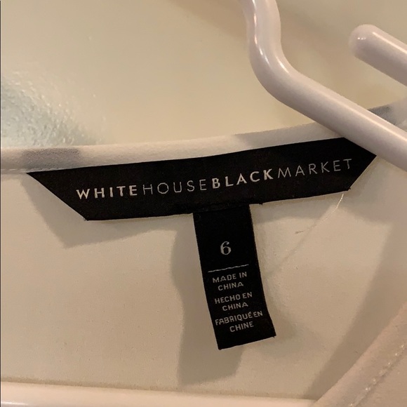 WHBM White long sleeve blouse - Picture 2 of 3